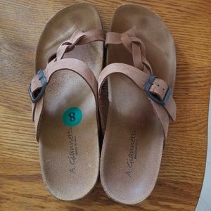 A. Giannetti toe ring sandals